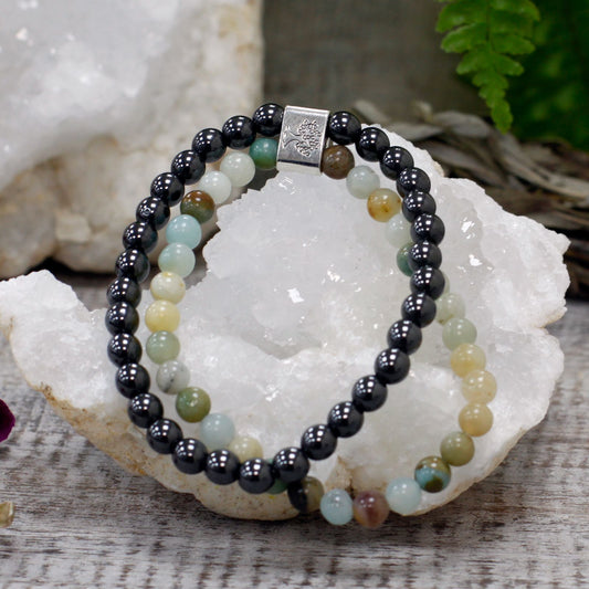 Pulsera magnética de amazonita