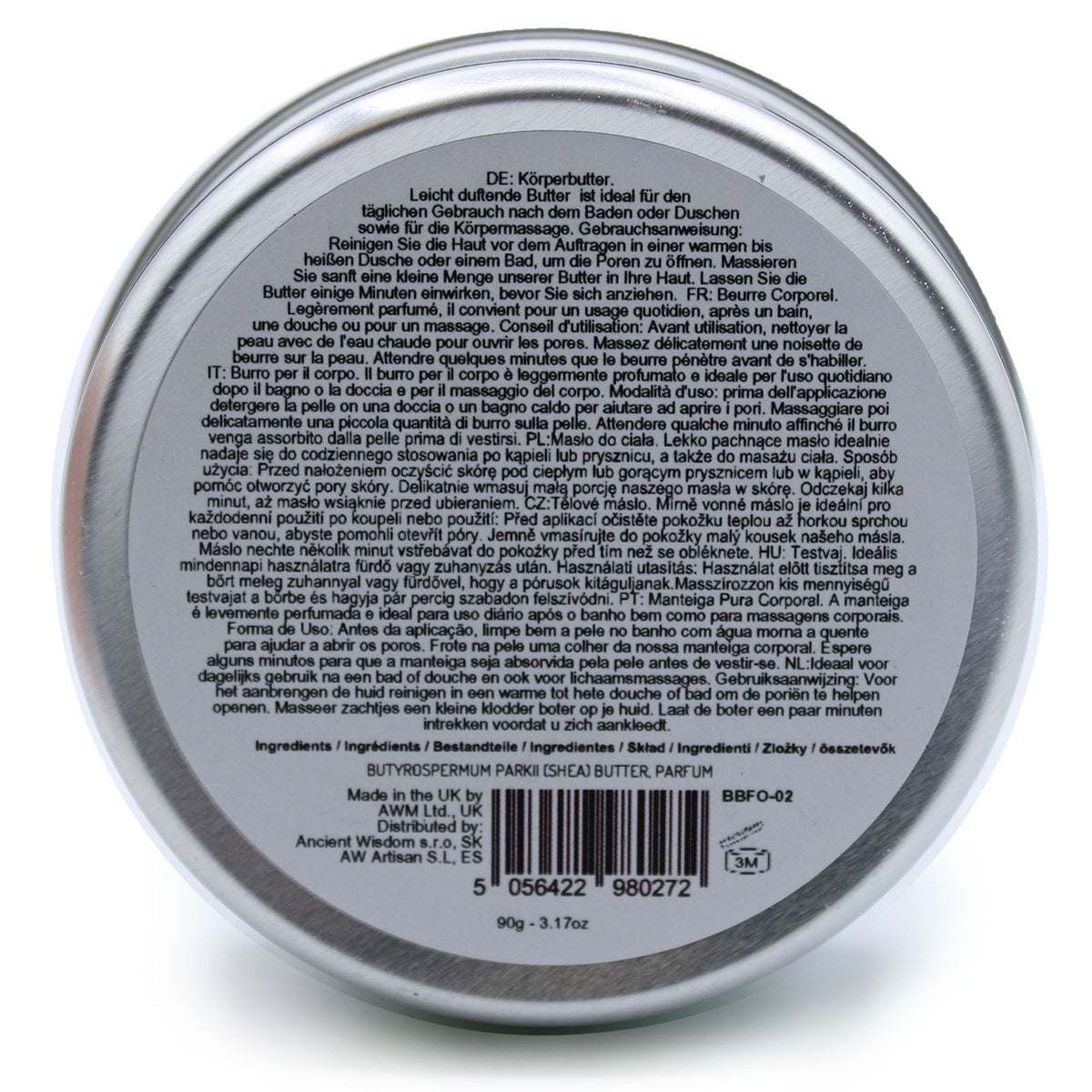 Manteca corporal de karité perfumada Mango, 90 g