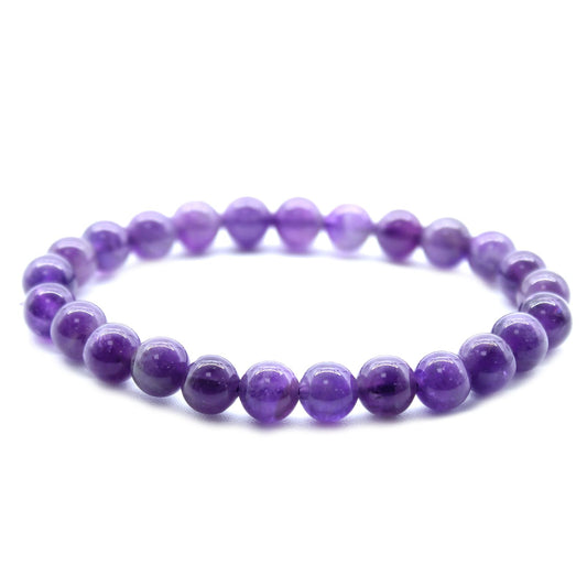 Pulsera de energía de amatista, piedras de 8 mm aprox.