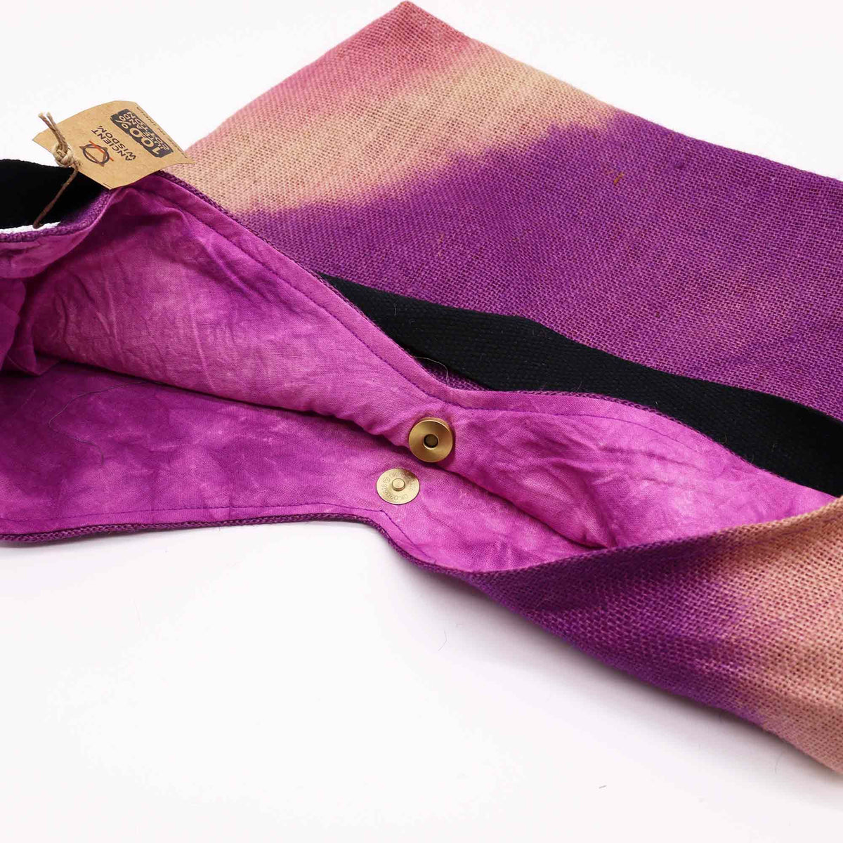 Bolso de hombro de tela suave, fucsia antiguo