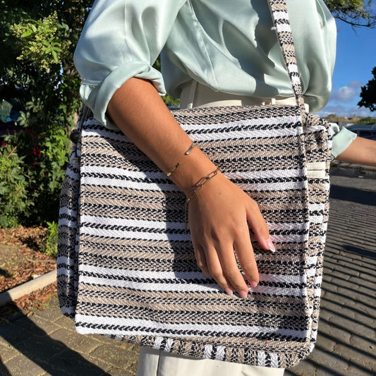 Bolso para portátil Soft Banjar en crema y gris