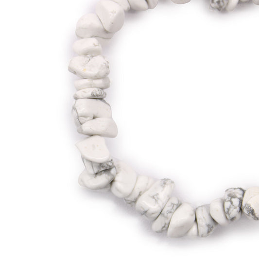 Pulsera de fragmentos de jaspe blanco