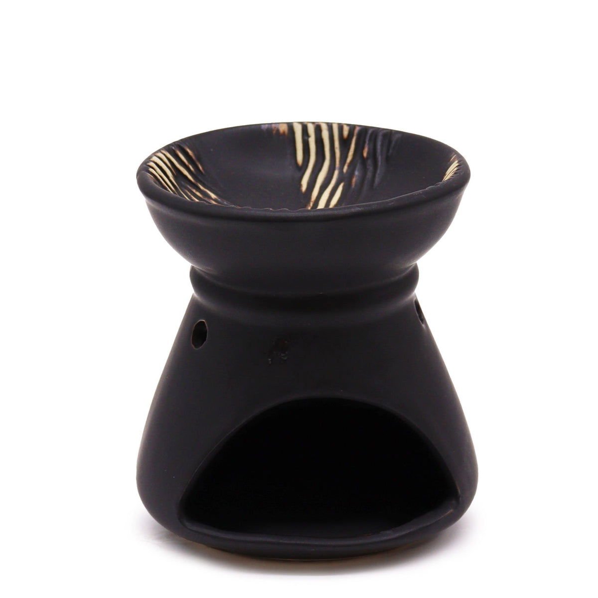 Quemador grande para aceites aromáticos Elemental Natural, marrón