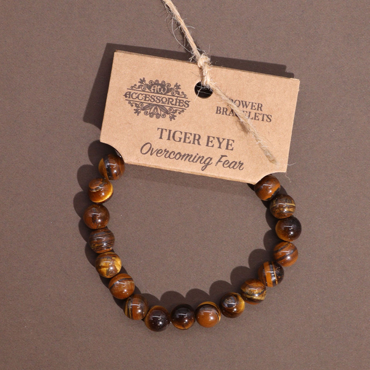 Pulsera de energía de ojo de tigre, piedras de 8 mm aprox.