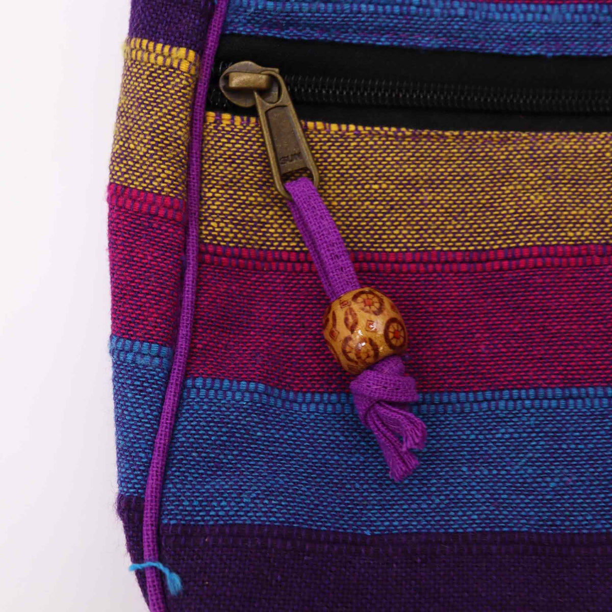 Bolso bandolera Nepal con correa ajustable y flores silvestres