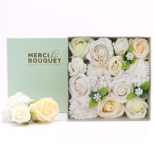Caja cuadrada de flores de jabón Bendiciones de boda