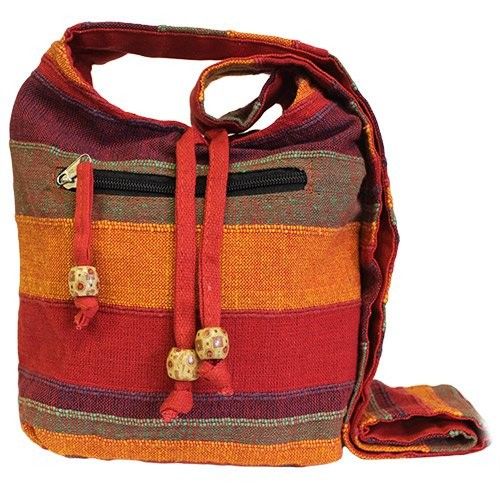 Bolso bandolera Nepal «Rojos del atardecer»