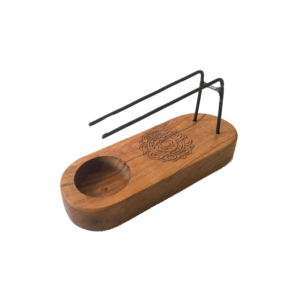 Calentador pequeño de palo santo de teca · Mandala