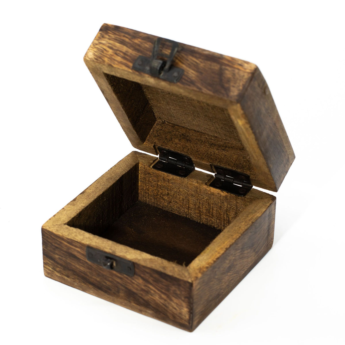 Caja pequeña de madera de mango esmaltada Lune D'Amore