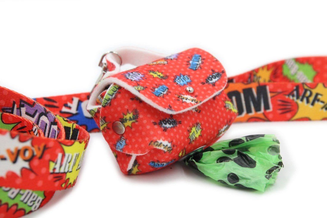 Dog Waste Bag Dispenser - Red Graffiti