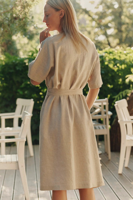 Linen Vine Dress - Melange