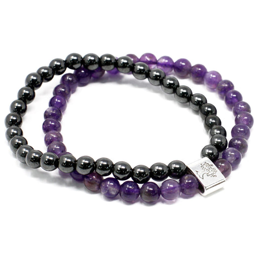 Pulsera magnética de amatista