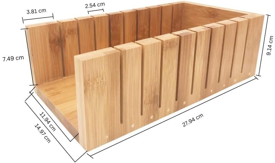 Juego de cortadores de jabón de madera: ondulado y recto