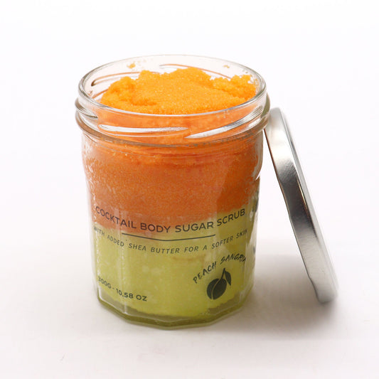 Exfoliante corporal de azúcar Sangría de melocotón, 300 g