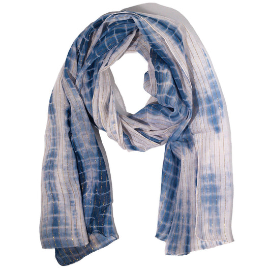 Pañuelo Nomad Sari Party Shine azul oscuro, 180 × 50 cm
