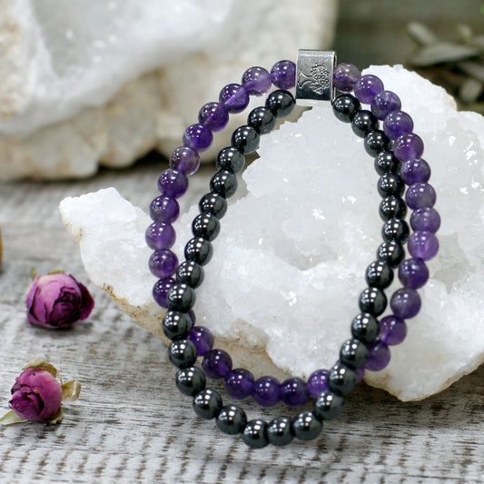Pulsera magnética de amatista