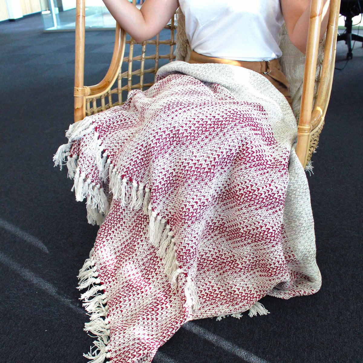 Mantas boho de confort - Ruby a dos tonos