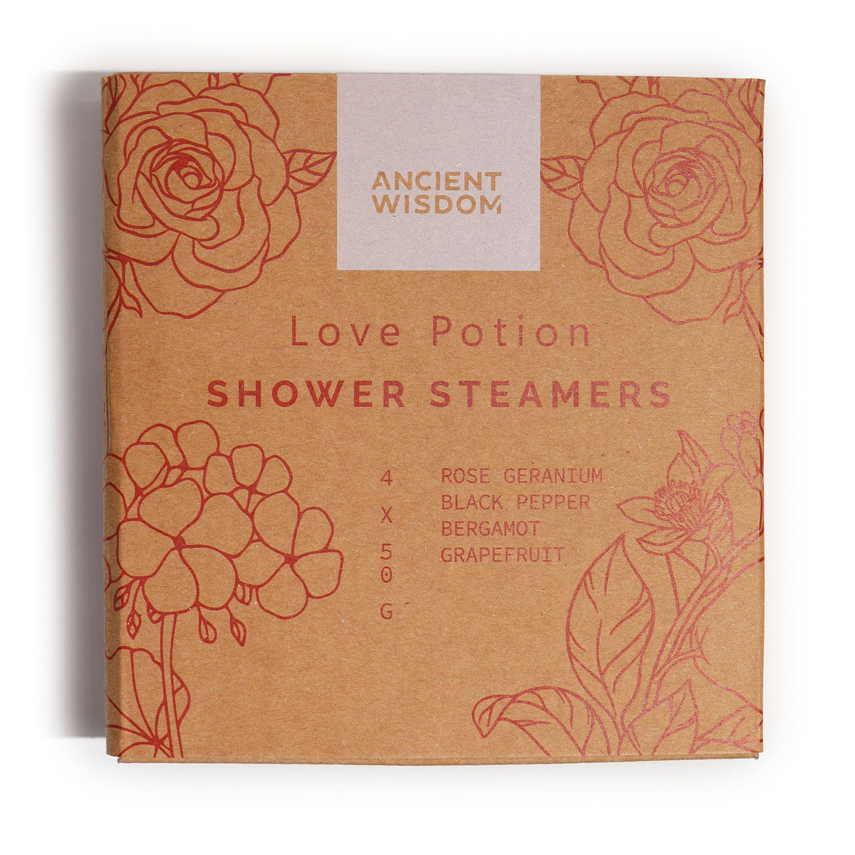 Set de 4 pastillas aromáticas para ducha Zen Poción de Amor