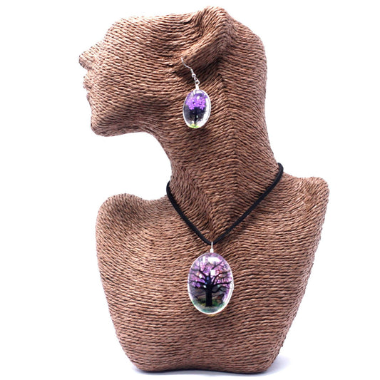 Árbol de la Vida con flores prensadas, Lavanda