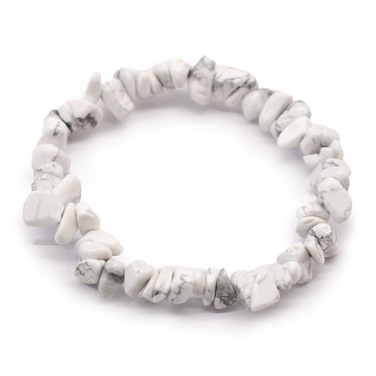Pulsera de fragmentos de jaspe blanco