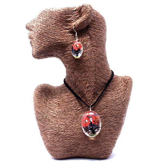 Árbol de la Vida con flores prensadas, Coral
