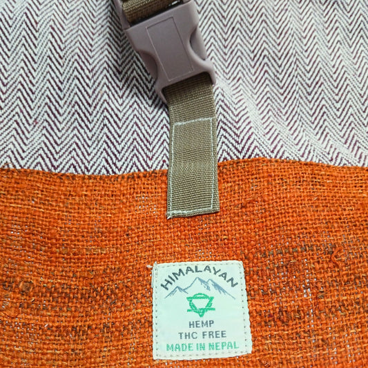 Mochila de cáñamo para senderismo Naranja Atardecer