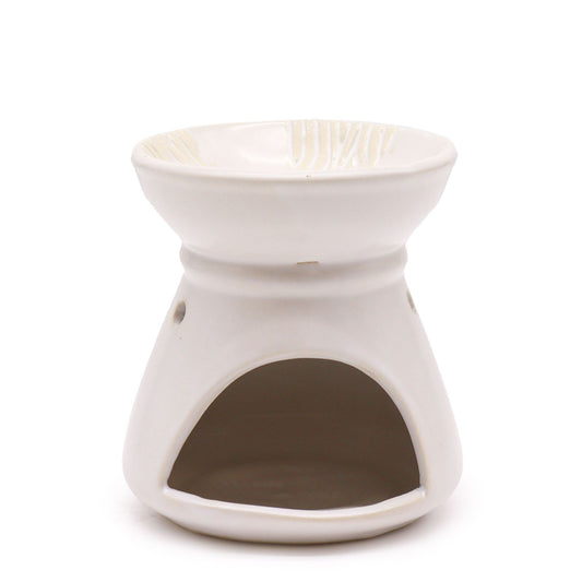 Quemador grande de aceites Elemental Natural marfil