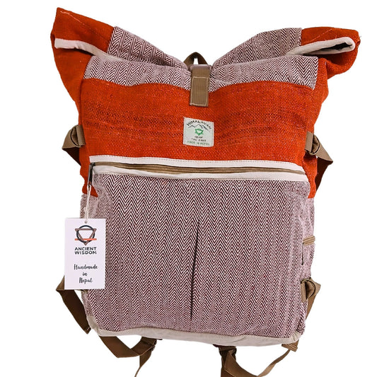 Mochila de cáñamo para senderismo Naranja Atardecer