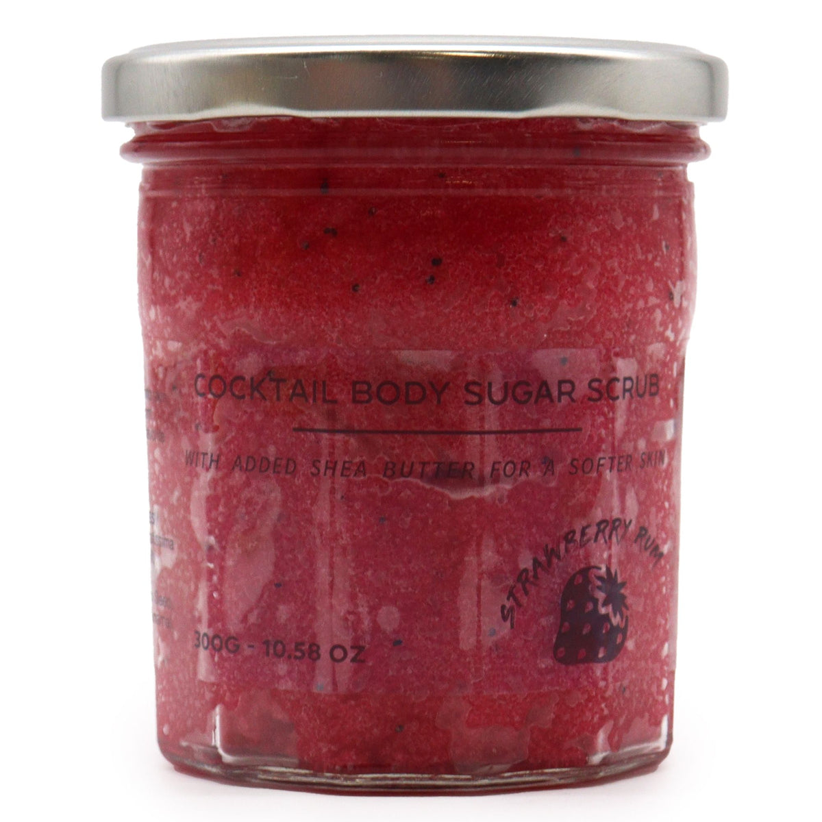 Exfoliante corporal de azúcar Ron de fresa, 300 g