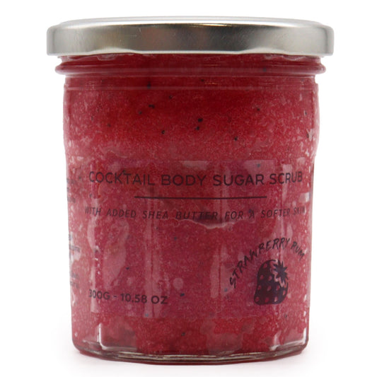 Exfoliante corporal de azúcar Ron de fresa, 300 g