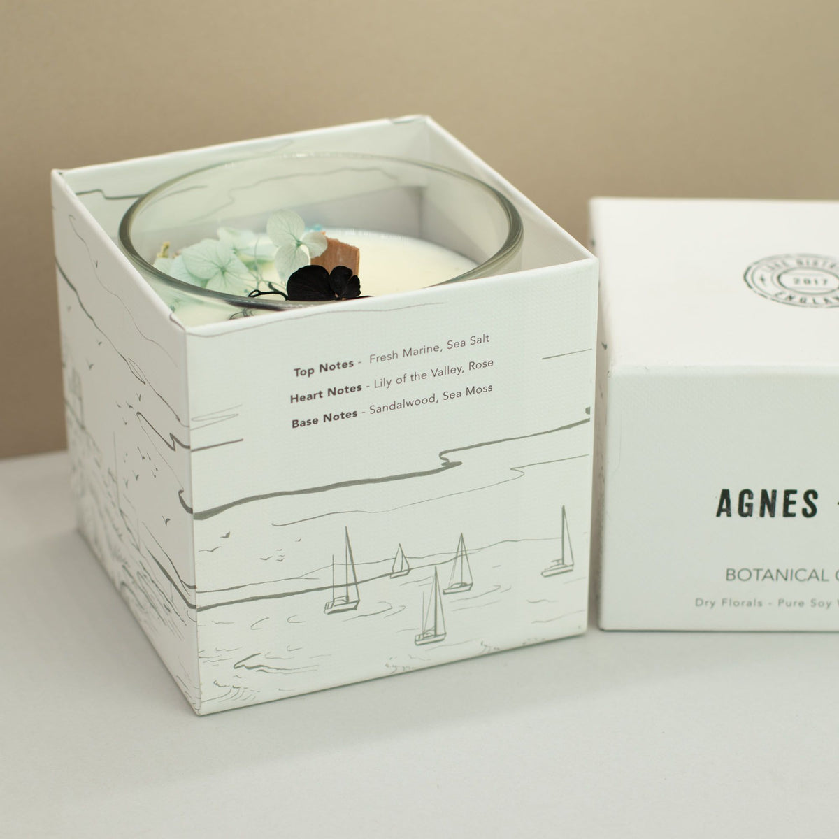 Vela botánica de soja Sal marina y musgo, 350 g