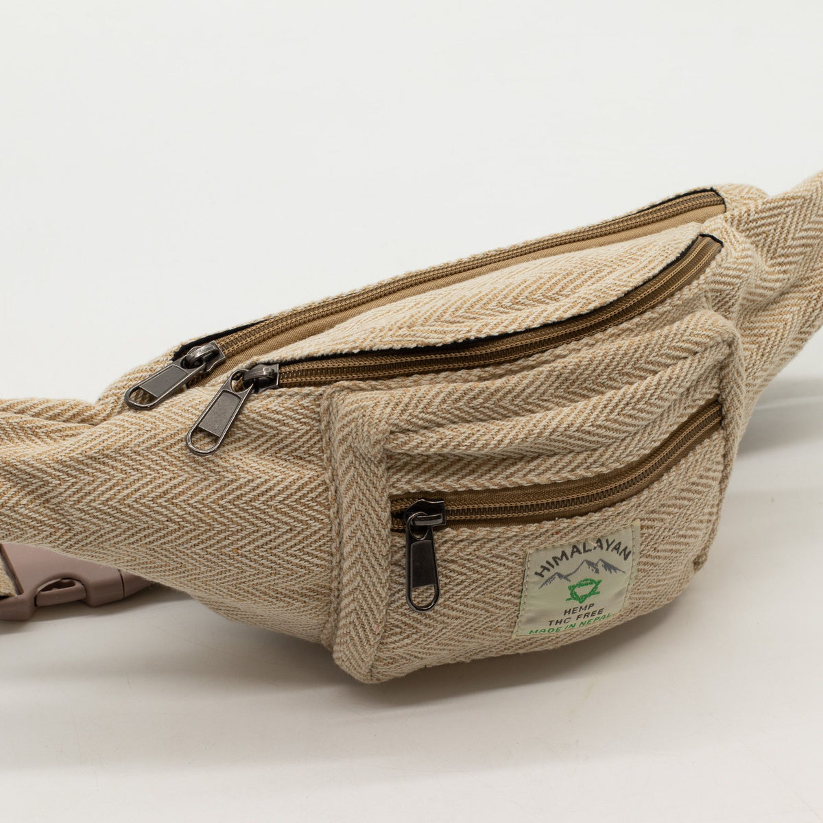 Bolso Tipo Cinturón de Estilo Cáñamo y Algodón (o Riñonera) - Natural