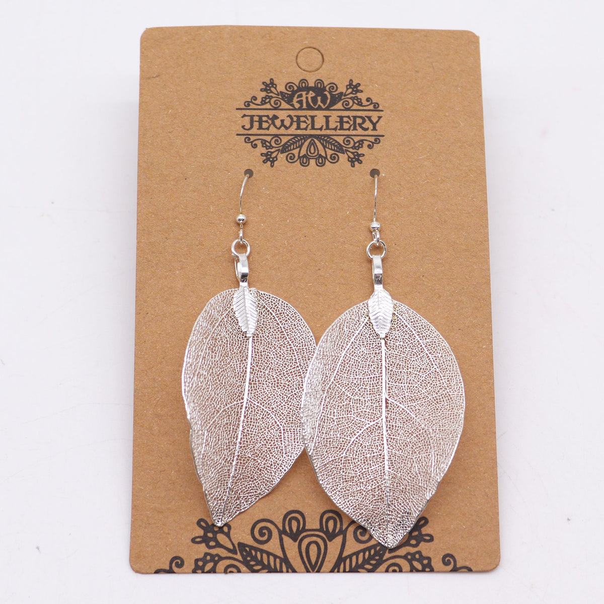 Pendientes - Hoja de valor - Plata