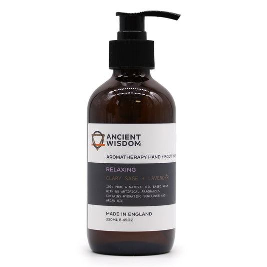 Jabón líquido de manos y cuerpo con salvia sclarea y lavanda, 250 ml