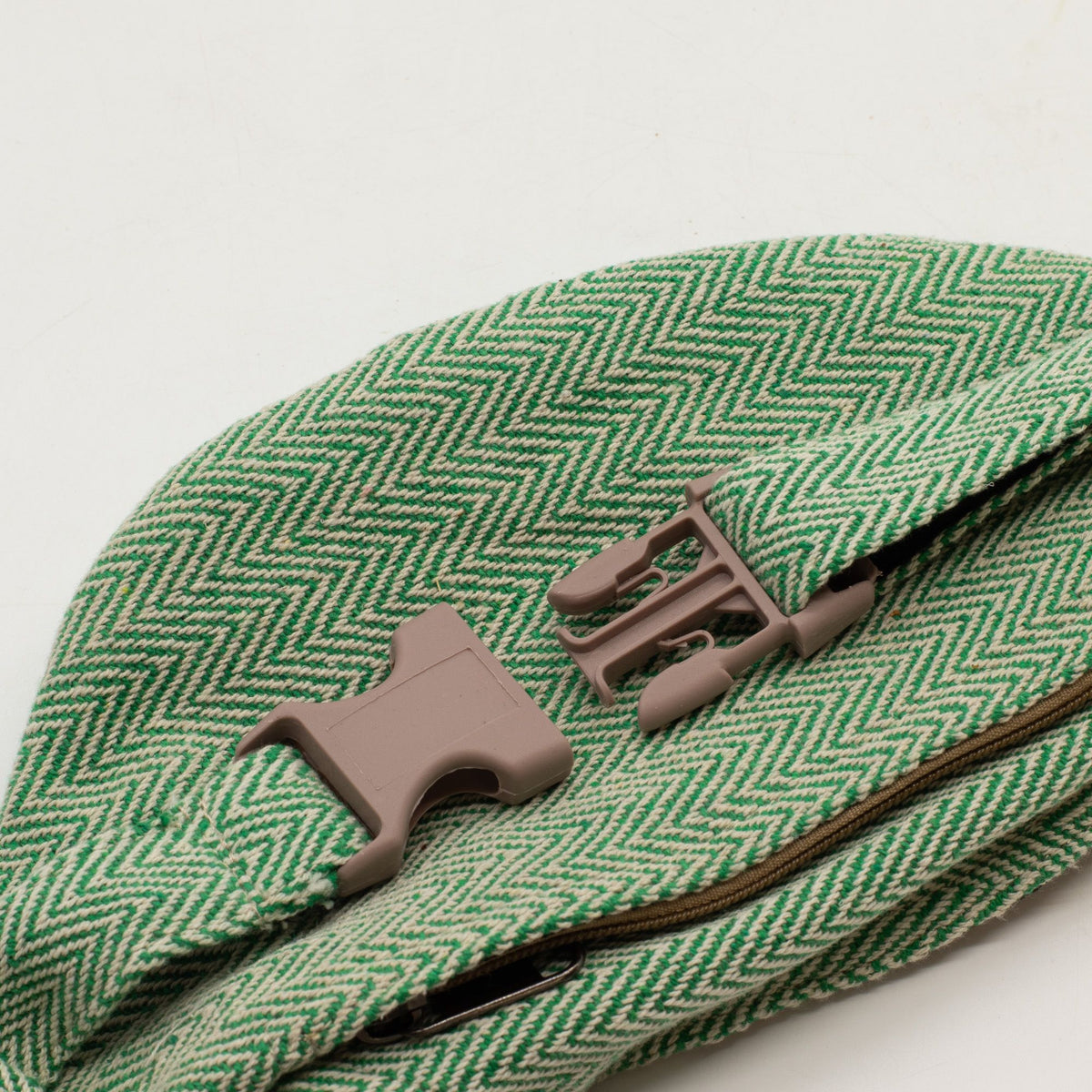 Bolso Tipo Cinturón de Estilo Cáñamo y Algodón (o Riñonera) - Salvia