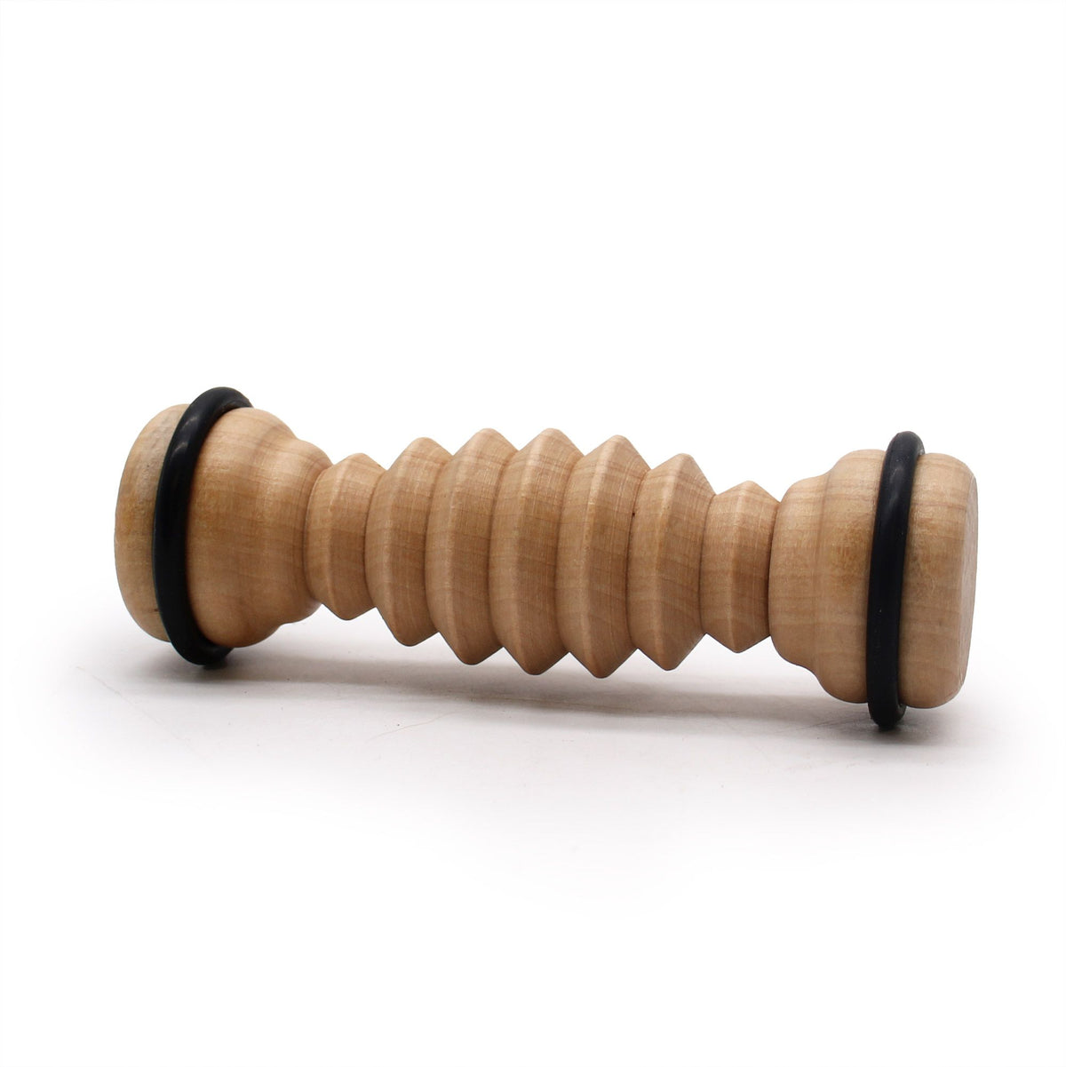 Rodillo de madera con relieves para pies