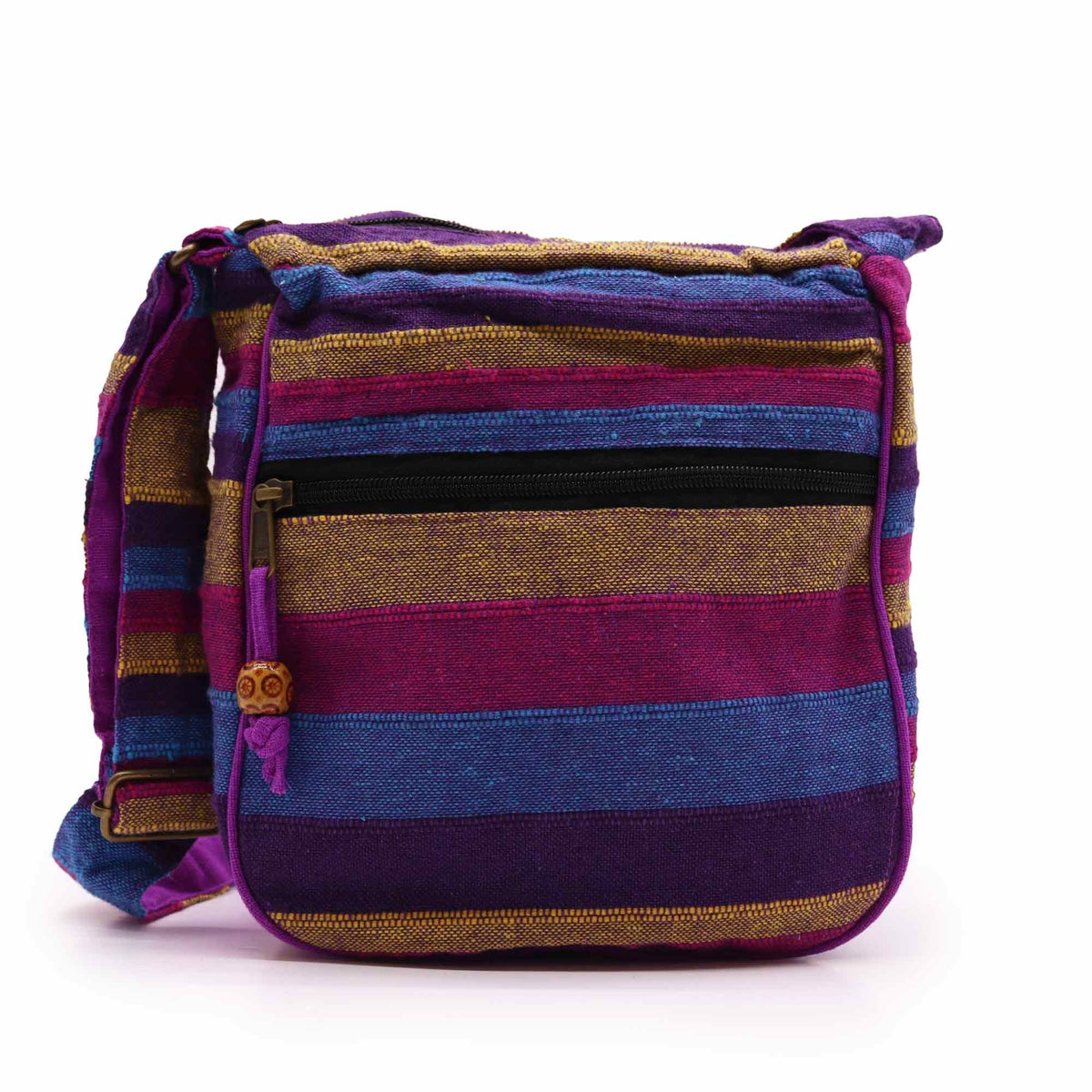 Bolso bandolera Nepal con correa ajustable y flores silvestres
