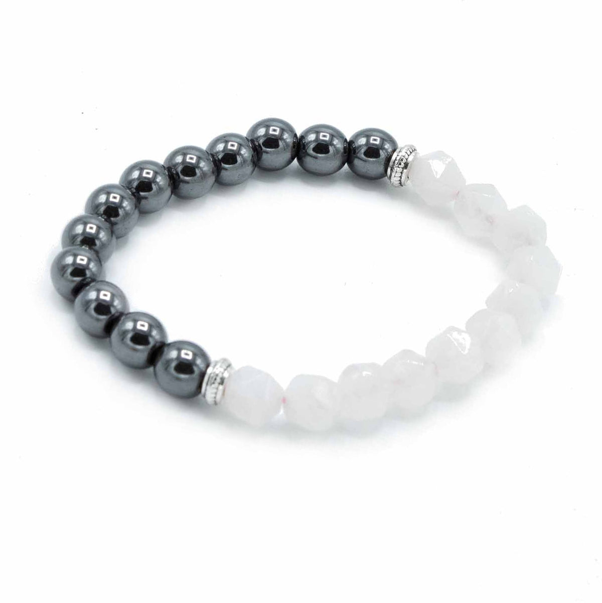 Pulsera de Piedra Preciosa Tallada - Cuarzo Rosa Magnético