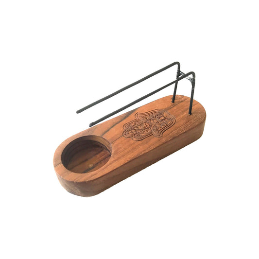 Calentador pequeño de palo santo de teca · Hamsa