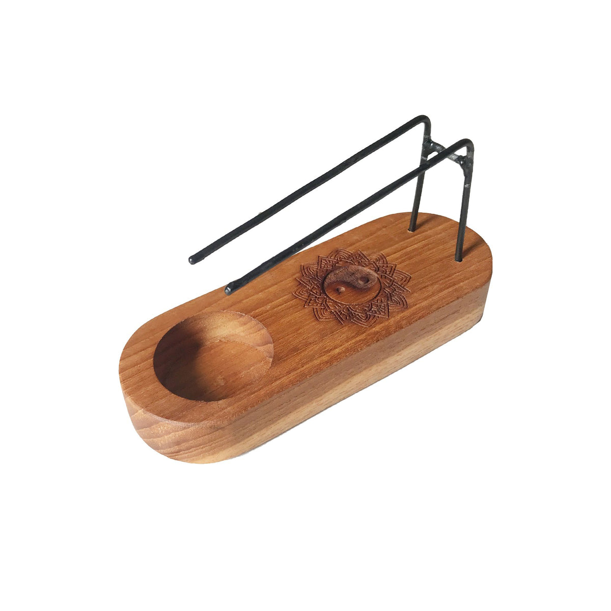 Calentador pequeño de palo santo de teca · Yin y Yang