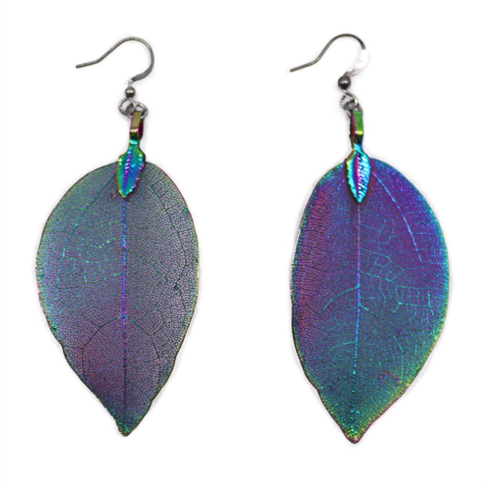 Pendientes Hoja de Valor multicolor