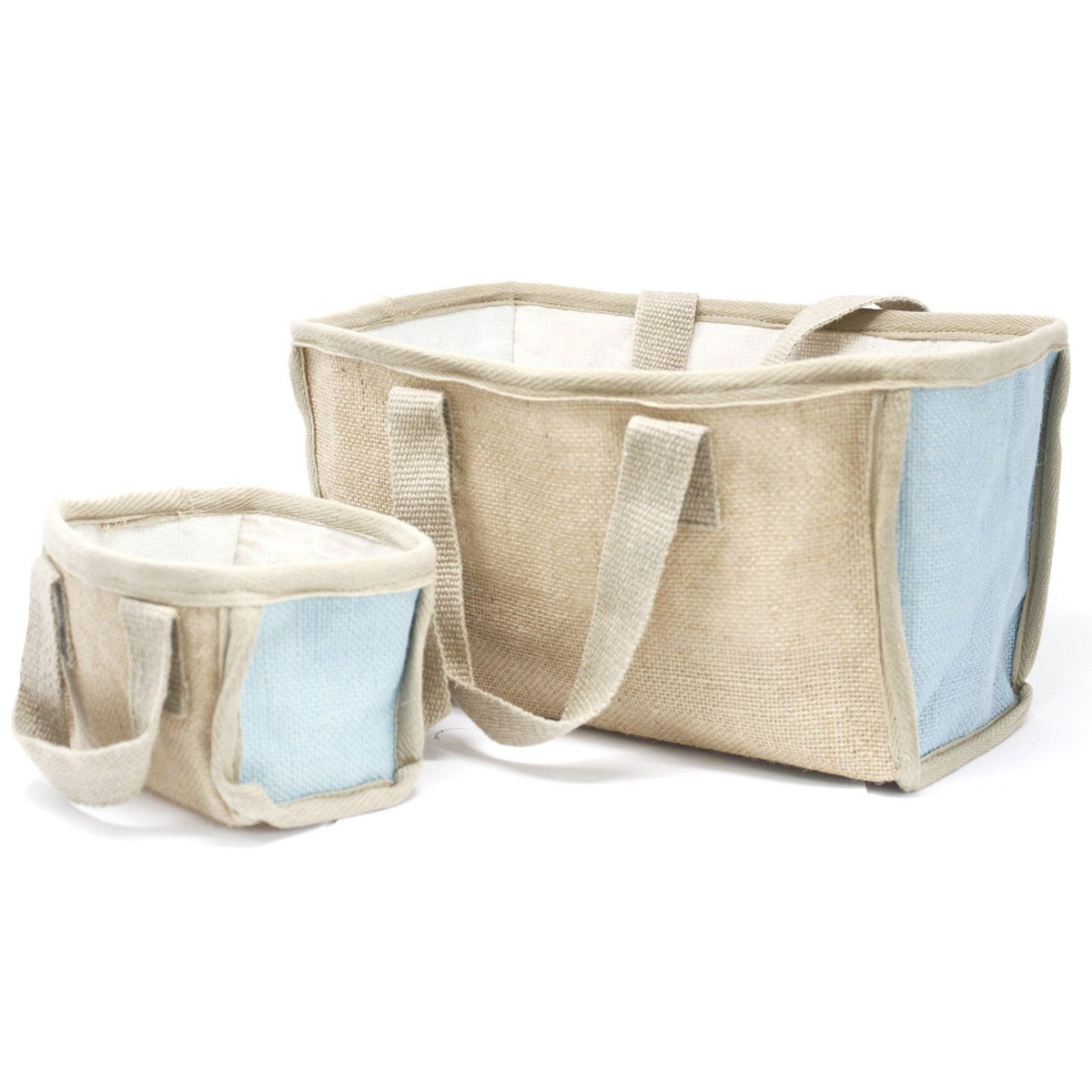 Cesta grande de yute - 33x18x20cm - Naranja
