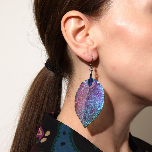 Pendientes Hoja de Valor multicolor