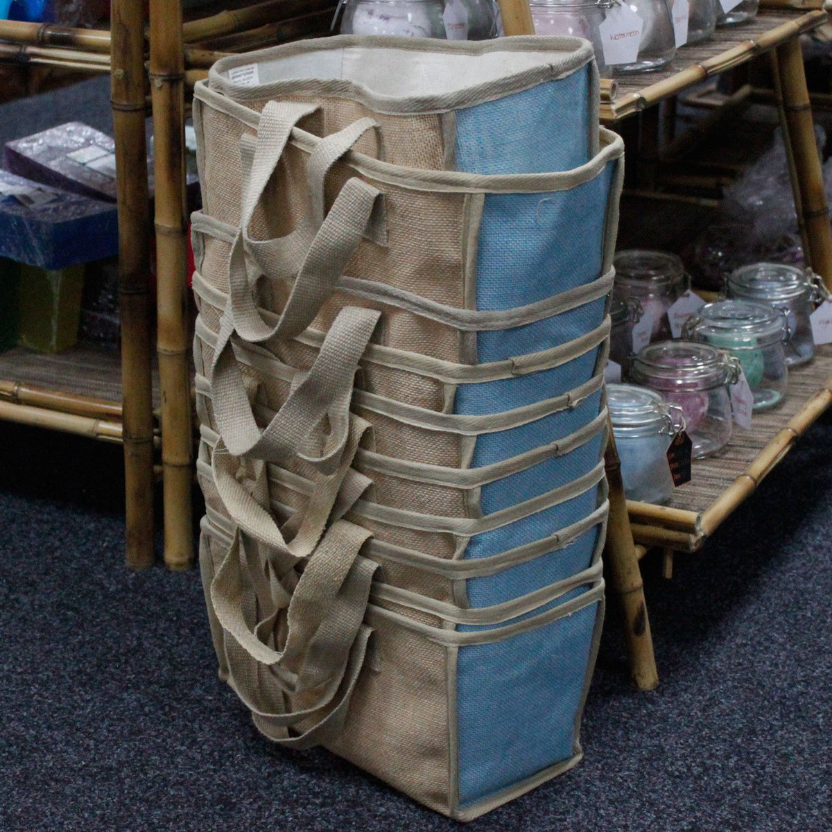 Cesta grande de yute - 33x18x20cm - Natutal