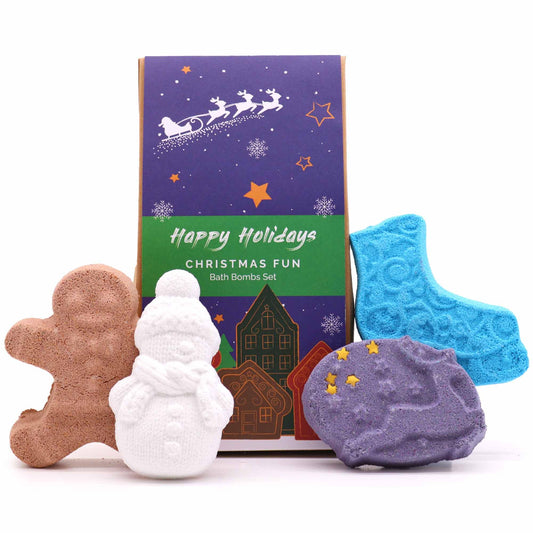 Pack de Regalo de Bomba de Baño Divertida Navidad