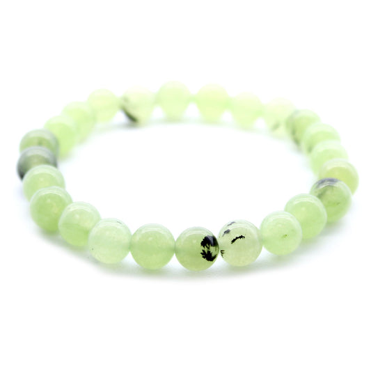 Pulsera elástica de energía de jade, piedras de 8 mm aprox.