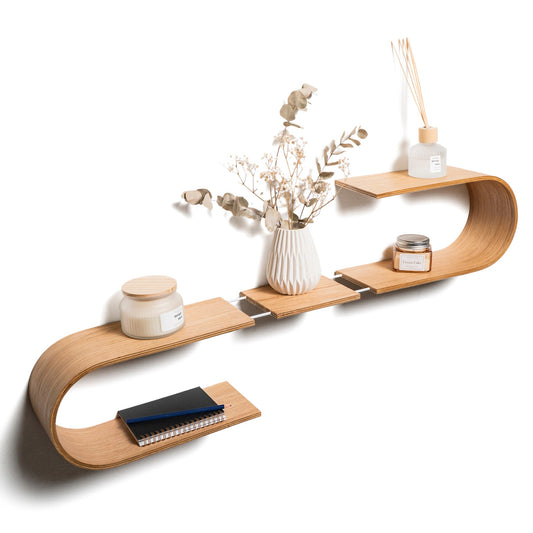Floating Wooden Wall Shelf - Luno