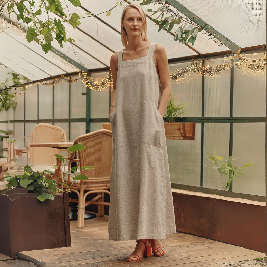 Linen Fugue Dress - Melange