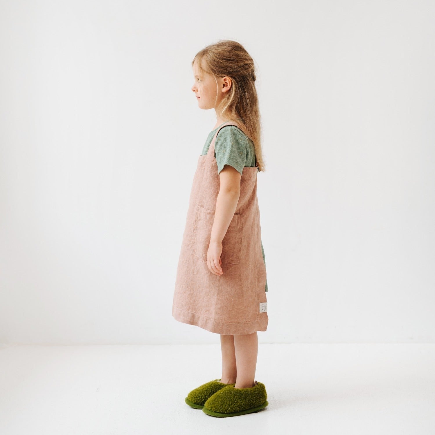 Linen Pinafore Apron for Kids - Honey
