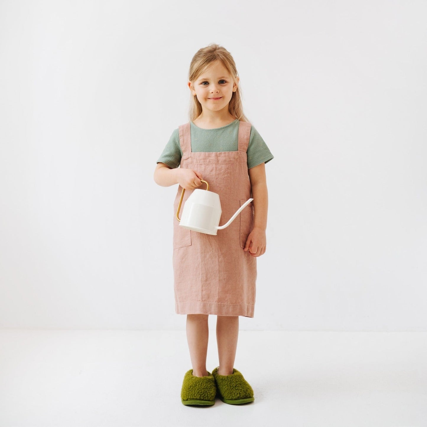 Linen Pinafore Apron for Kids - Honey
